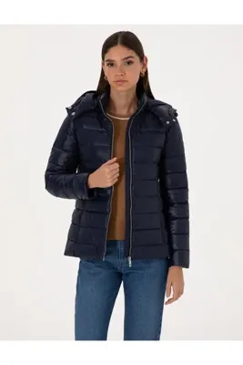 Pierre Cardin Lacivert Çıkarılabilir Kapüşonlu Mont 50314169-VR033