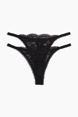 H&M 2'li Dantel Tanga Thong Külot