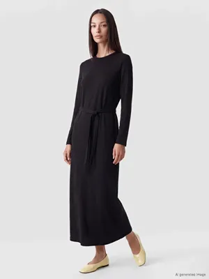 LCW EVERYDAY Soft Touch Beli Kuşaklı Elbise