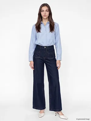 LCW Modest Wideleg Kadın Jean Pantolon