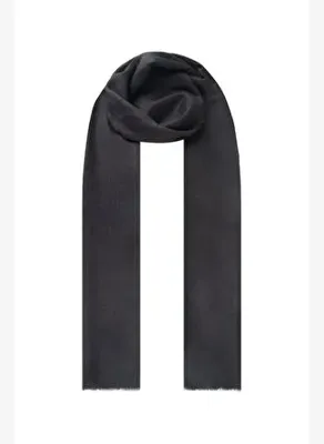 Silk and Cashmere Siyah Larissa Saf Kaşmir Şal