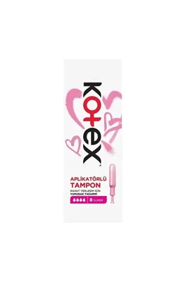 Kotex Aplikatörlü Tampon Super 8'li