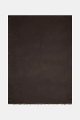 Vakko KOYU KAHVE OBJE DESENLİ KAŞMİR ŞAL
