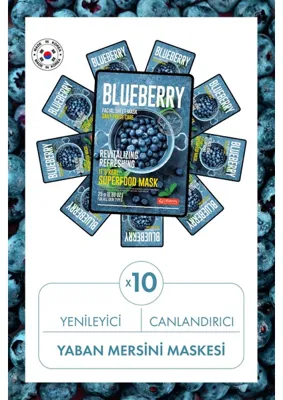 Dermal Yenileyici ve Canlandırıcı Yaban Mersini Maskesi 25 gr 10  Adet