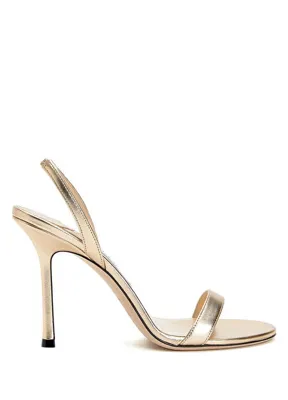 Jimmy Choo Jenn Gold Kadın Deri Sandalet