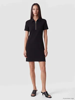 LCW EVERYDAY Polo Yaka Soft Touch Elbise