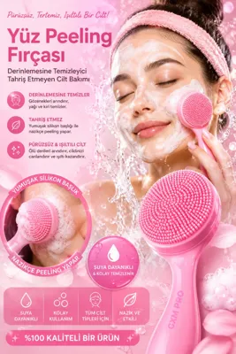 Nera Classy Hassas Ciltler İçin Peeling Fırçası, Yüz Temizleme ve Siyah Nokta Pedi Silikon (1 Adet)