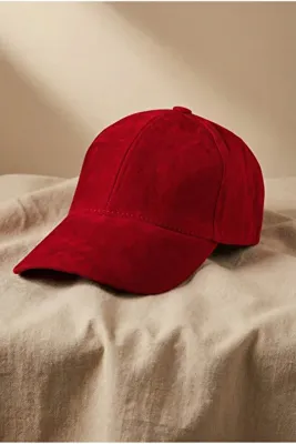 OnMyHead Hakiki Süet Kep Kırmızı