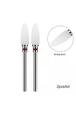 ellea nail 2li Seramik Kırmızı Freze Uç Seti