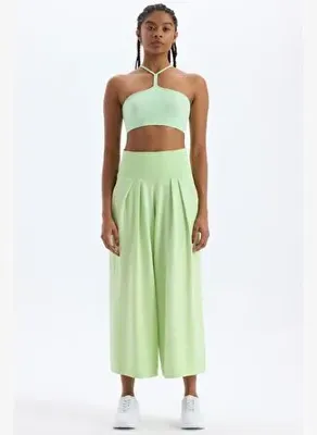 COMEUP Cepli Culotte Pantolon Buz Yeşili