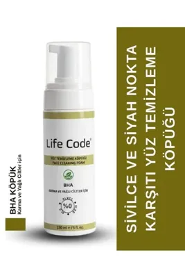 LİFE CODE YÜZ TEMİZLEME KÖPÜĞÜ BHA KARMA VE YAĞLI CİLT TİPLERİ İÇİN SKIN CARE 150 ML