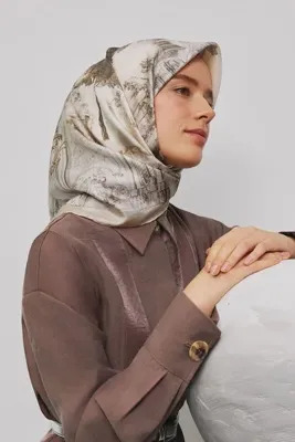 ARMİNE Obje Desenli Saf İpek Sura Eşarp 9326D 31