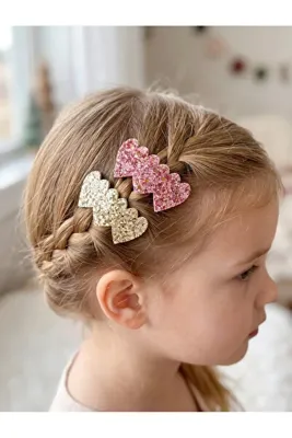 chipiques 2’li Gold ve Pembe Glitter Çıtçıt Toka Seti