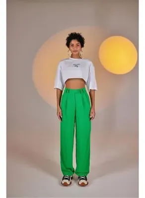 Holly Lolly Palasia Pantolon Açık Yeşil