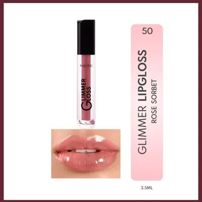 Note Cosmetics Note Glimmer Gloss Işıltılı Nemlendirici Dudak Parlatıcısı 50 Rose Sorbet