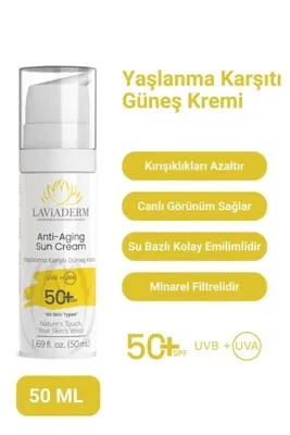 Laviaderm Labaratoires & Dermatologiques Yaşlanma Karşıtı Doğal Güneş Kremi 50+ SPF 50 ML