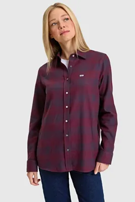 U.S. Polo Assn. Kadın Bordo Uzun Kollu Gömlek 50331866-VR180