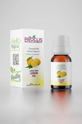 Proclis Limon Yağı, %100 Doğal Bitkisel Uçucu Yağ, Lemon Oil, Citrus Limon L. 10 Ml