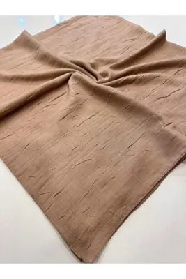 KİBAR İPEK Bambu kraş düz renk dikişli pamuklu Eşarp 100x100cm