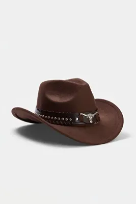 TRENDYOL SHOES Kahverengi Aksesuar Detaylı Kadın Kovboy Şapka TAKAW27SP00007