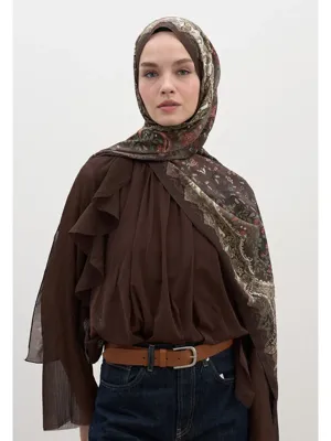 Fresh Scarfs Cerıse Desen Şal Acı Kahve
