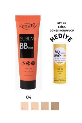 Purobio Cosmetics Yüksek Kapatıcılığa Sahip BB Mat Fondöten Suya Dayanıklı Uzun Süre Kalıcı Vegan & Organik Formül 02