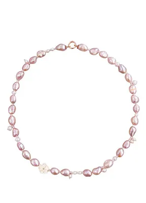 Alegoria Jewellery Cleito Matmazel 24 Ayar Altın Kaplama 925 Ayar Gümüş Kadın Pembe İnci Kolye