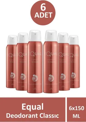 Equal Deodorant Classic Kadın 150 ml 6 Adet