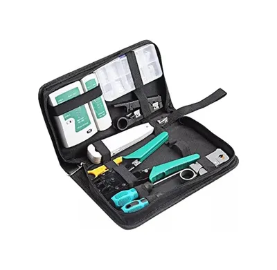 1000 Hour 15953 Rj9-rj11-rj45 3&apos Lü Pense Kablo Test Ve Taşıma Çantalı Onarım Seti