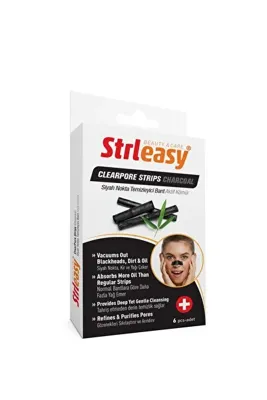 Strleasy SİYAH NOKTA BURUN TEMİZLEME BANT AKTİF KÖMÜR 6'lı