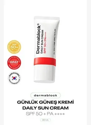 Dermablock Doğal Bitişli Günlük Kore Güneş Kremi Daily Sun Cream SPF 50 + PA ++++