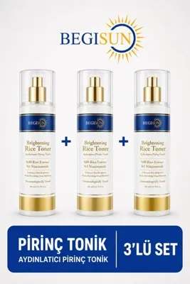Begisun Pirinç Özlü Aydınlatıcı Tonik 200 ml x 3’lü Set