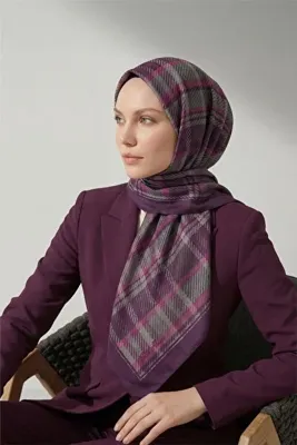 Silk Home Viskon Velora Eşarp Dört Mevsim Ekose Desen
