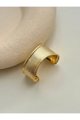 YOUES JEWELRY 14K ALTIN RENK Ayarlanabilir Çelik Kalın Kelepçe Bilezik Kadın Bileklik Unisex Gold Kadın Kelepçe