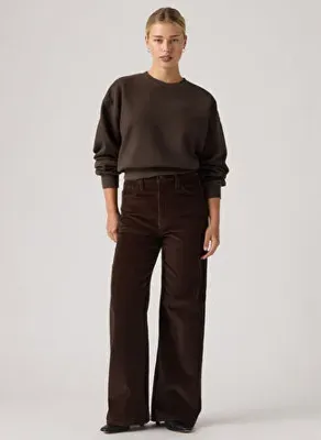 Levi's Levis RIBCAGE WIDE LEG H223 - A6081-0099 Kahve Kadın Yüksek Bel Straight Denim Pantolon