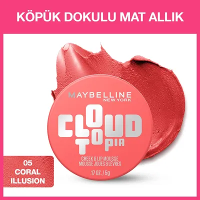 Maybelline New York Maybelline Cloudtopia Köpük Dokulu Mat Allık 07 Moonlit Rose