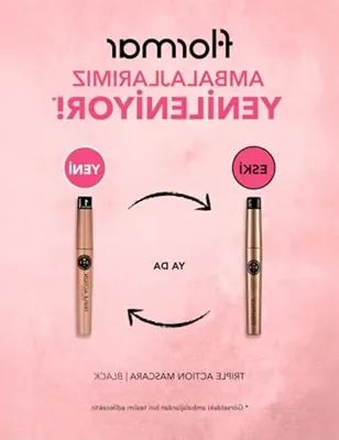 2aN Flormar 3 Kademeli Ayarlanabilir Maskara Siyah - Triple Action Mascara - 001-8690604275588 00