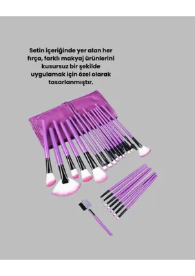 Uravas Store Ergonomik Saplı 12 Parça Makyaj Fırça Takımı