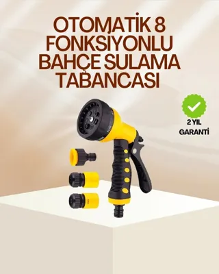 Diğer Ers 8 Fonksiyonlu Bahçe Sulama Tabancası Seti Çok Amaçlı Hortum Ucu Diğer