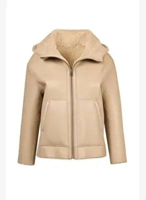 Derimod Gardena Kadın Bej Çift Taraflı Teddy Mont 25WGP5241FF
