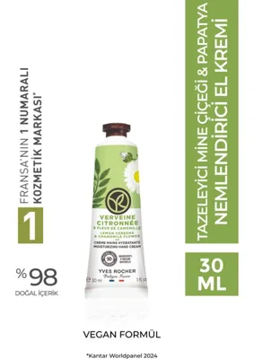 Yves Rocher El Kremi- Nemlendirici Besleyici Tazeleyici Mine Çiçeği Papatya- Vegan