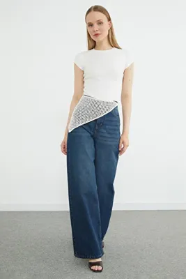 Fulla Moda Fermuarlı Palazzo Jean