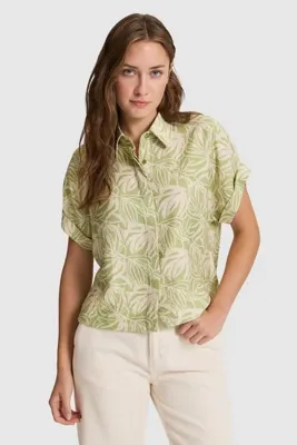U.S. Polo Assn. Kadın Yeşil Kısa Kollu Gömlek 50324706-VR016