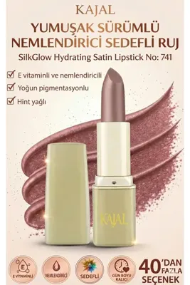 KAJAL Yumuşak Sürümlü Nemlendirici Sedefli Ruj – SilkGlow Hydrating Satin Lipstick No: 741