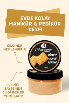 Smoothly Bisküvi Aromalı Canlandırıcı & Yumuşatıcı El Ayak Ve Vücut Bakım Peelingi 200gr 47429415