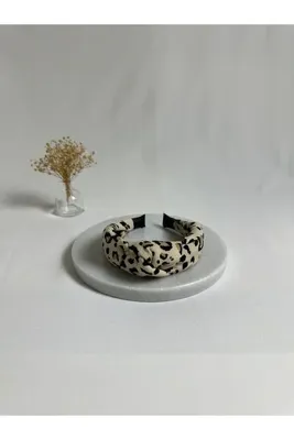MegssStore Desenli Düğümlü Taç Saç Bandı