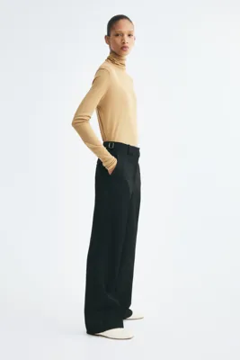 H&M Düz Paçalı Gabardin Pantolon