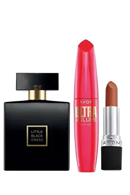 Avon Little Black Dress Kadın Parfüm Siyah Maskara Ve Mat Ruj Paketi