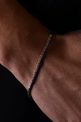Ricco Jewellery 925 Ayar Gümüş Old Money Oksitli 2 Mm Kral Bileklik