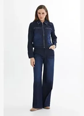 Gizia İşleme Detaylı Denim Ceket